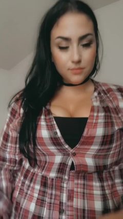 nice chubby young amateur girl shows off big tits