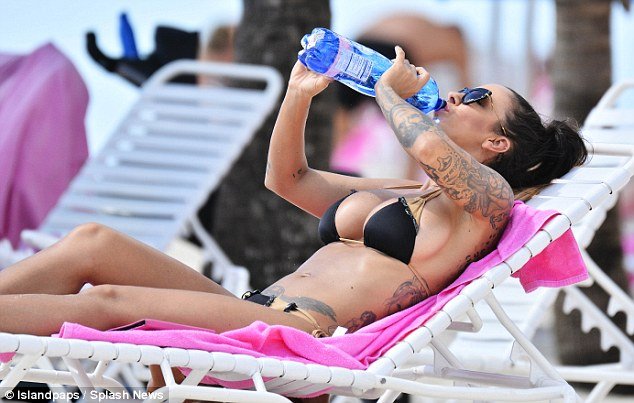 Jodie-Marsh drinking water