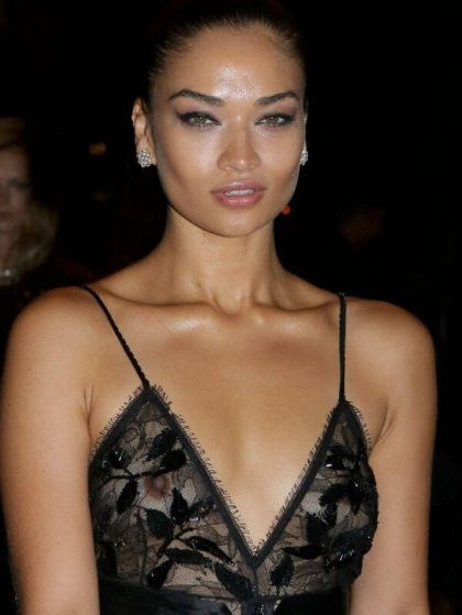 Braless Shanina Shaik can’t hide her nipples!