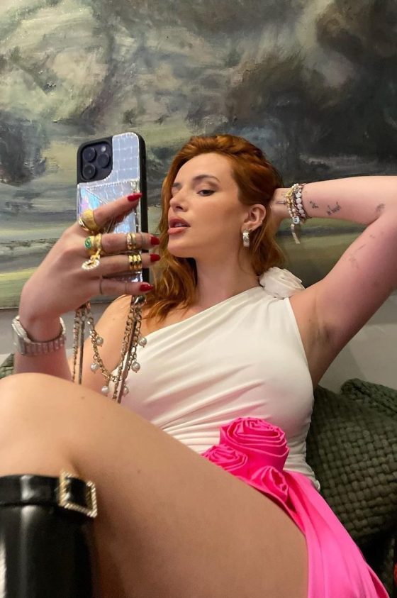 Bella Thorne Braless Big Boobs selfies (4 photos)