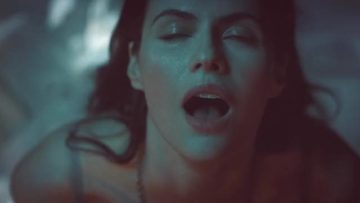 Alexandra Daddario lustful scene in Mayfair Witches, 2023 (gif)