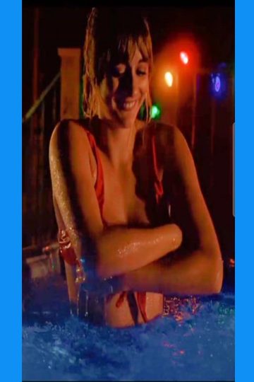 Actress Karri Davis topless wet boobs in film Piglady (2023) (gif)