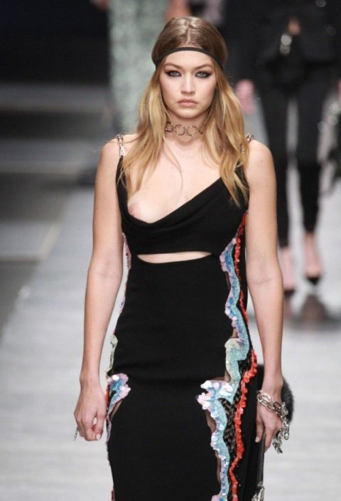 Gigi Hadid boop out on fashion runway